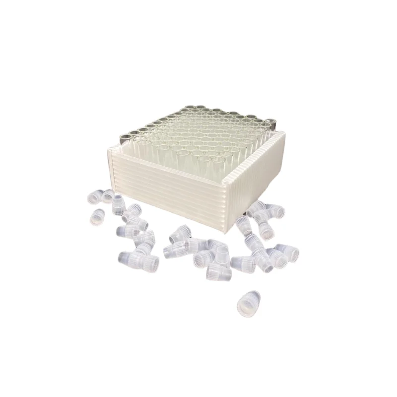 Cam Tüp/Vial 100 lük Paket. 1 ml Kapaklı